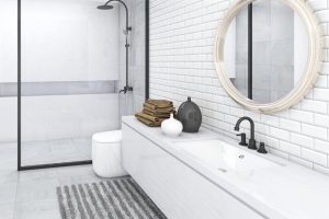 Nhân đôi tiện lợi với lavabo âm bàn đá