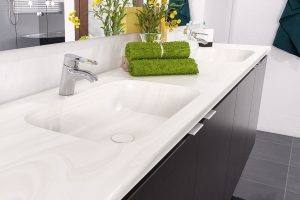 Tiết kiệm diện tích với lavabo âm bàn tiện lợi