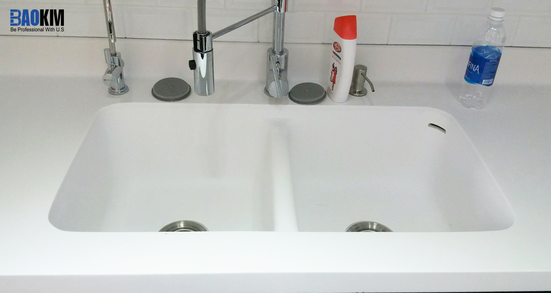 chậu rửa bát ầm bàn đá