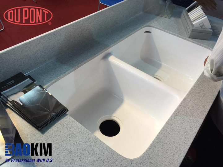 chậu rửa corian solid surface